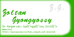 zoltan gyongyossy business card