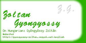 zoltan gyongyossy business card